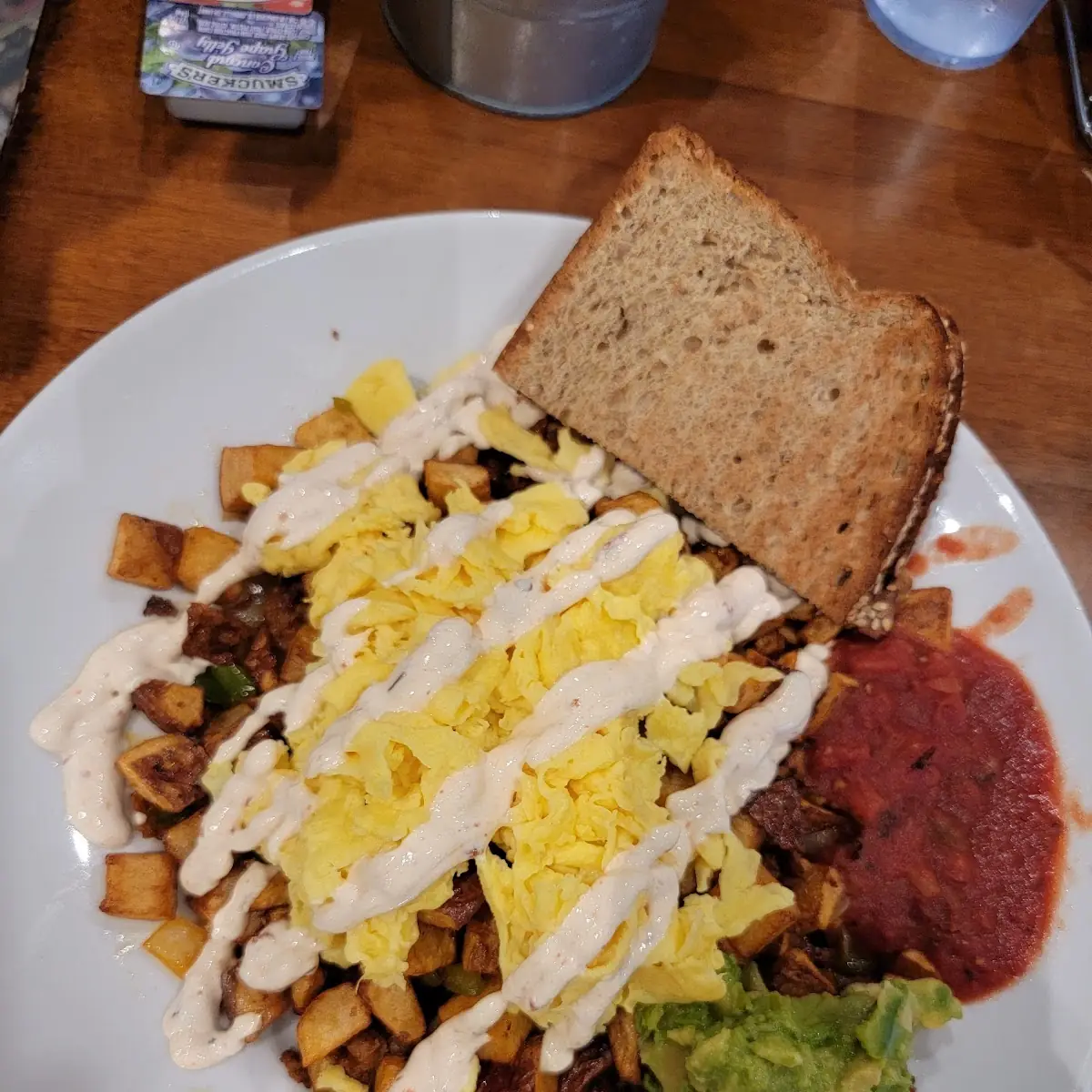 Scrambled Eggs and Potato Hash