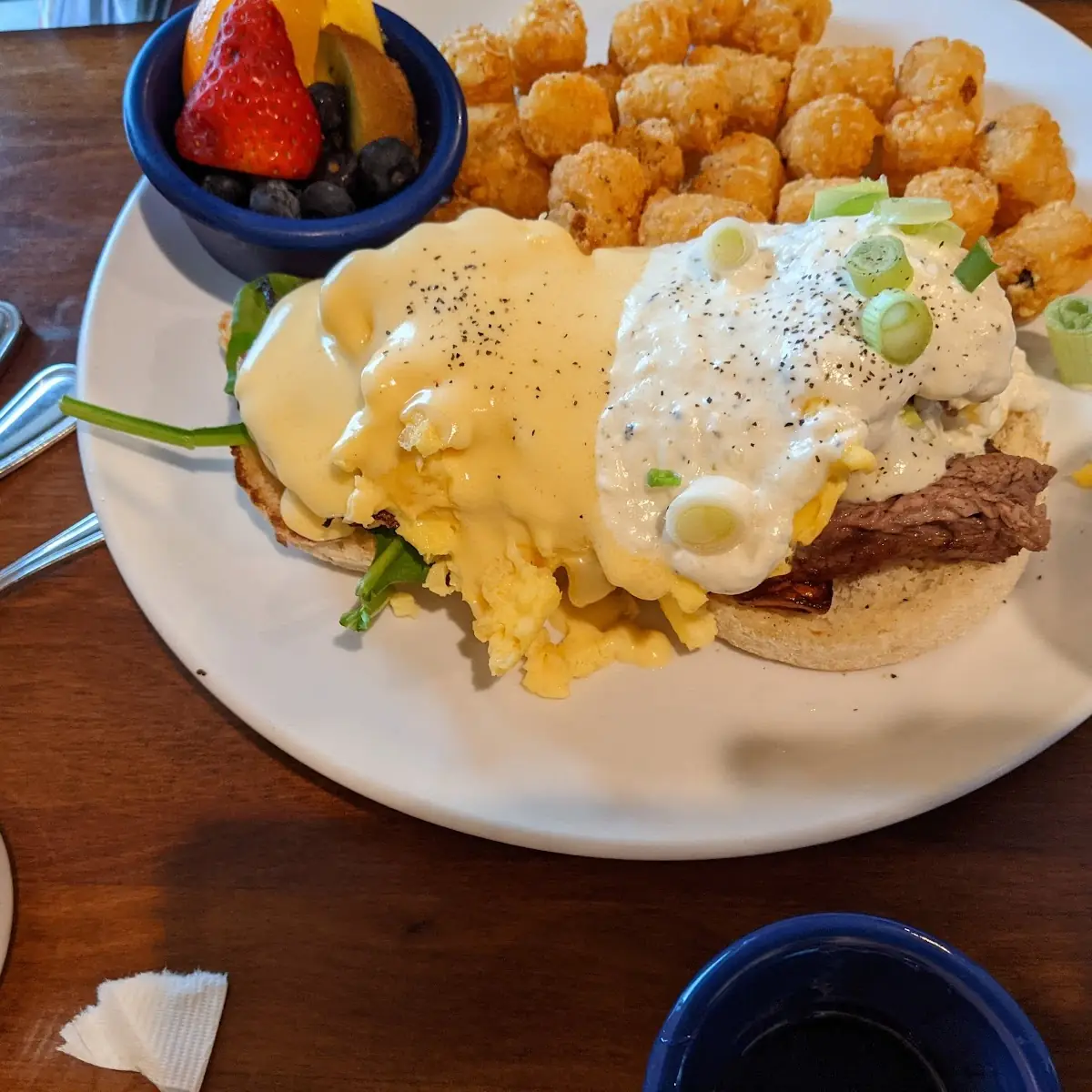 Smoked Salmon Eggs Benedict w Capers