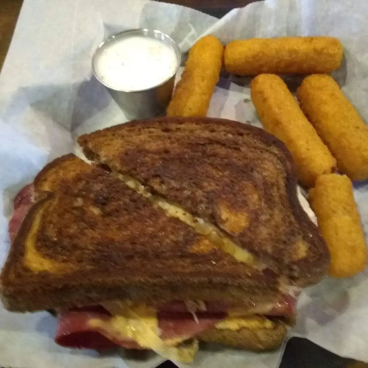 Ruben with Mozzarella Sticks