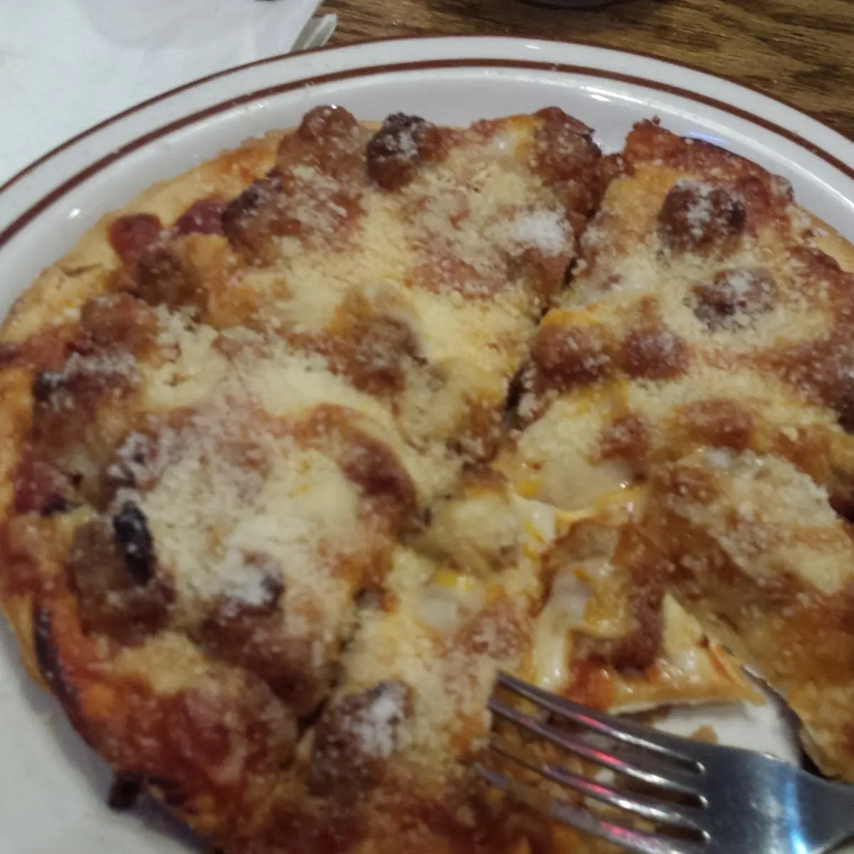 Sausage Pizza 7 Inch Size