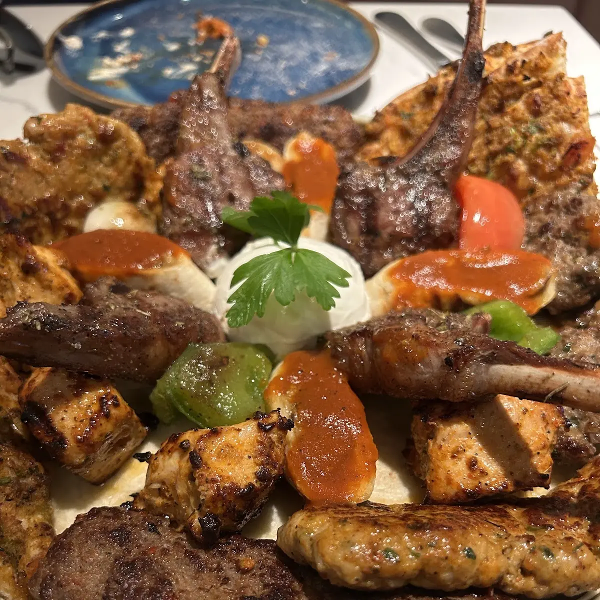 Mixed Grilled Kebab with Vegetables