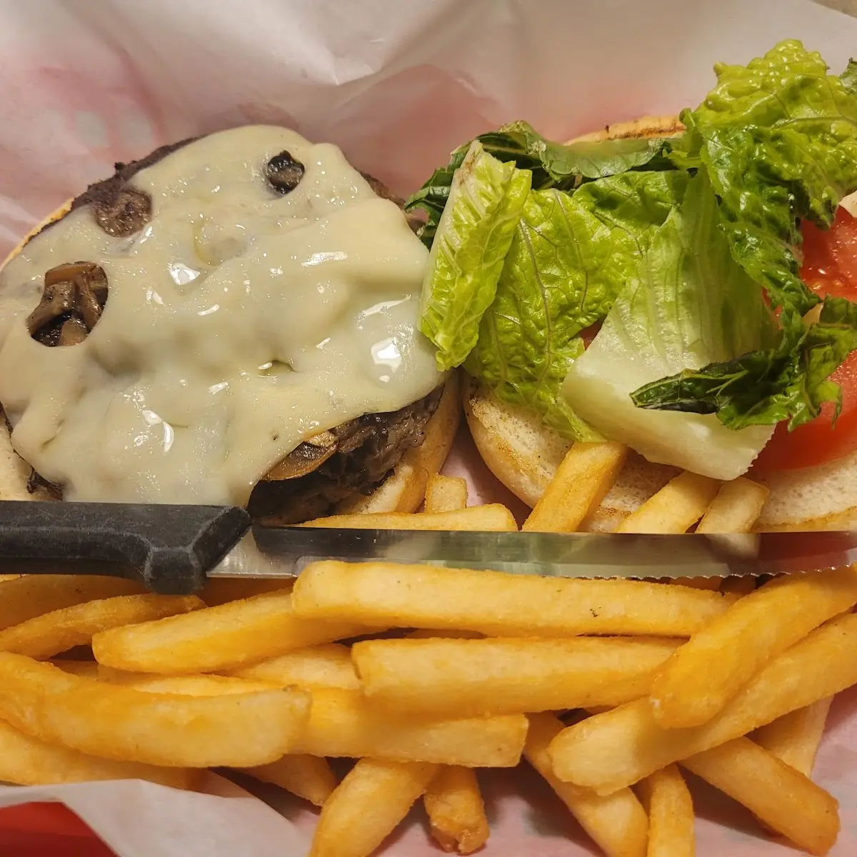 Swiss and Mushroom Burger