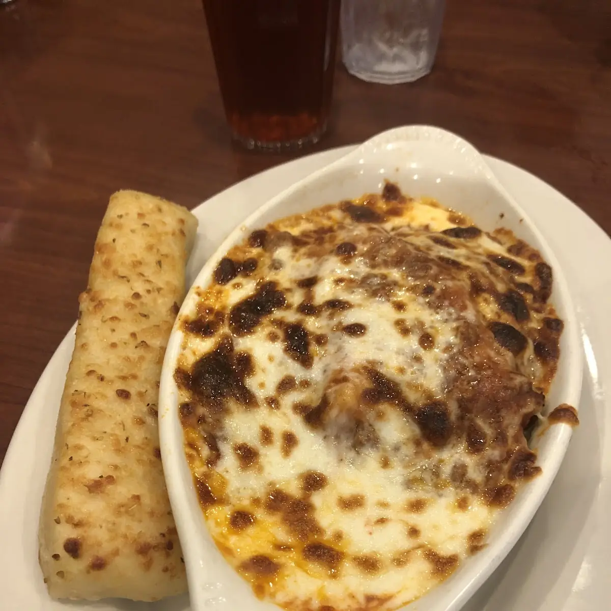 Baked Lasagna with Bread Stick