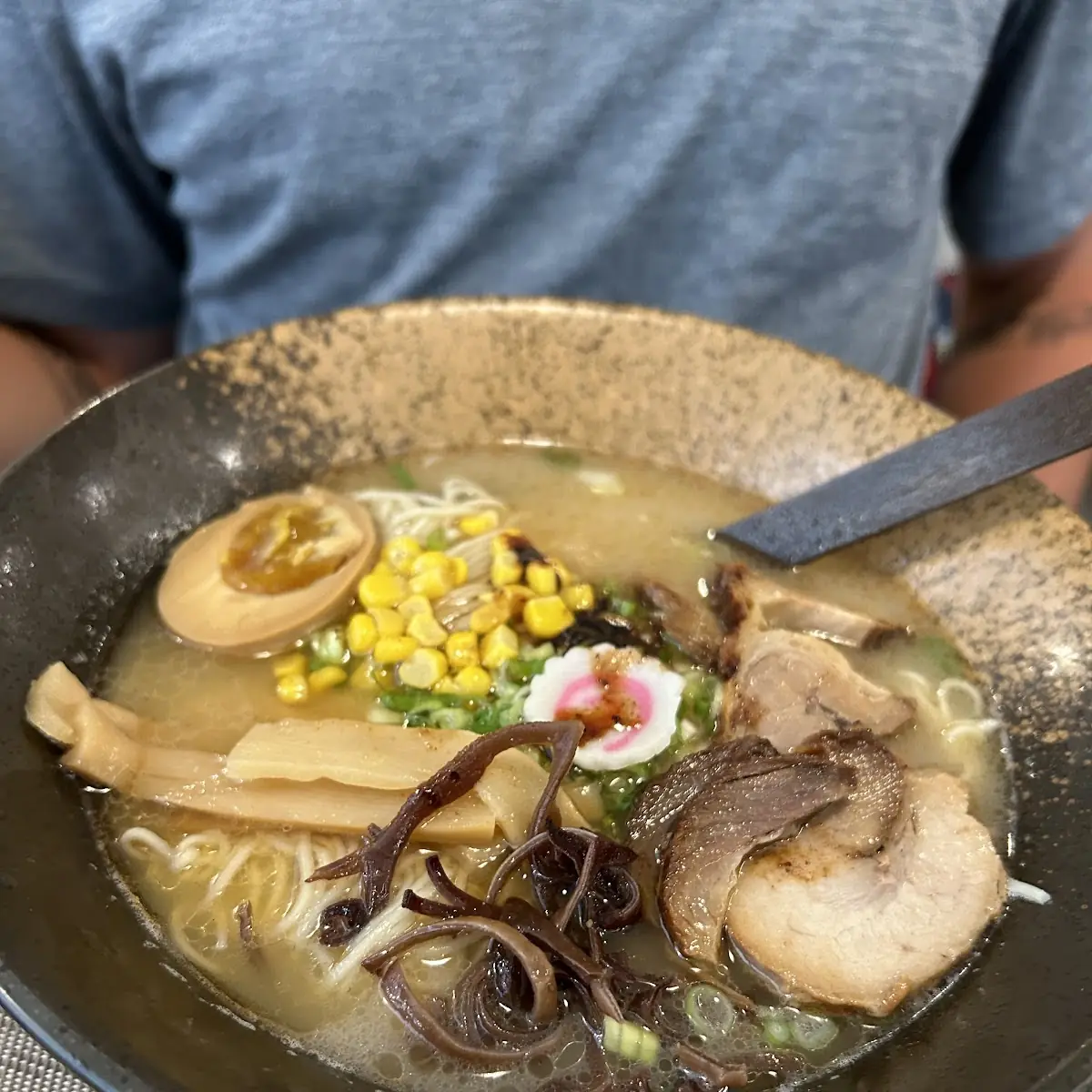 Rich Miso Ramen with Corn and Mushrooms