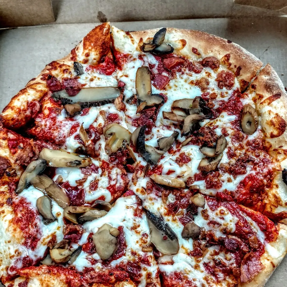 Bacon and Mushroom Pizza
