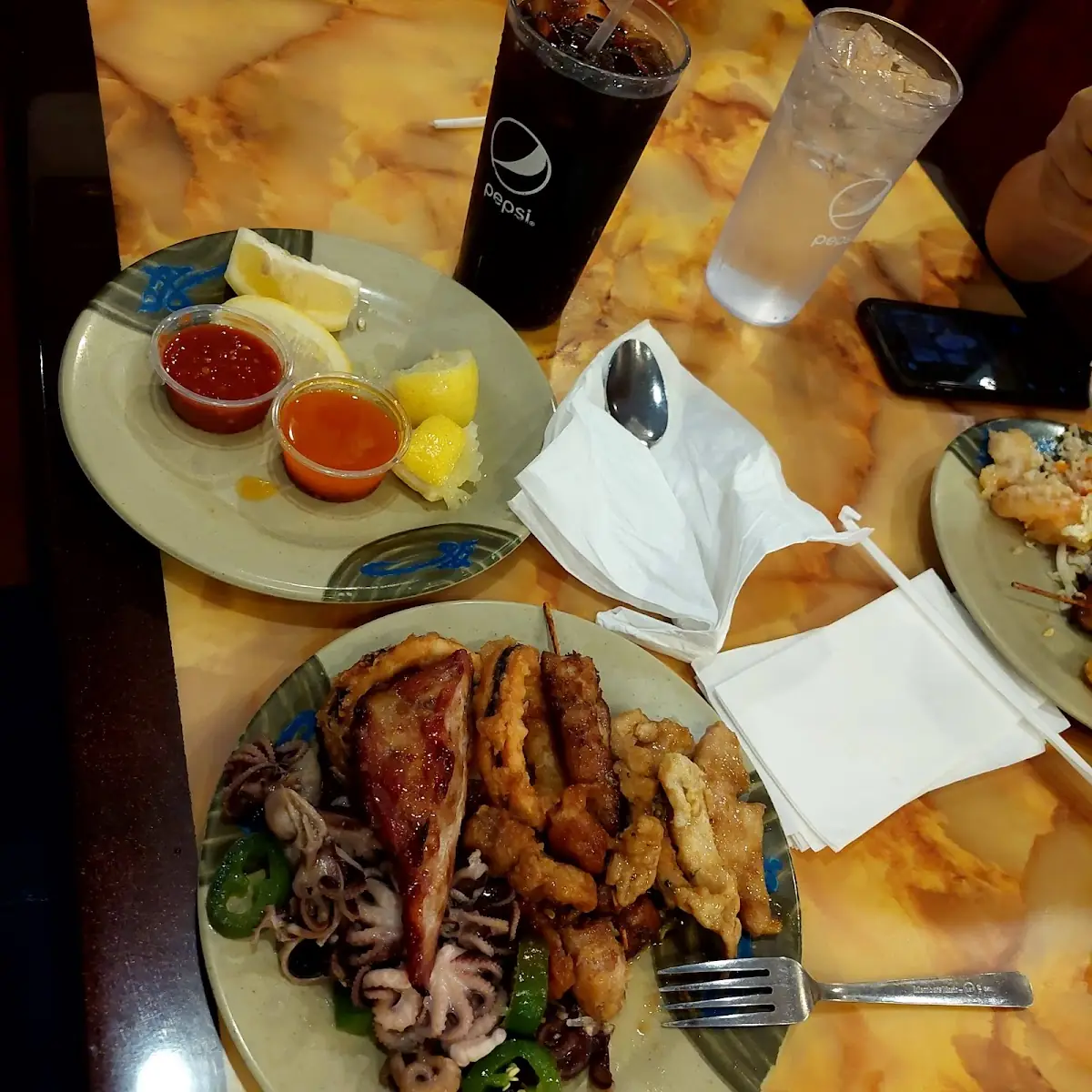 Calamari and Baby Octopus