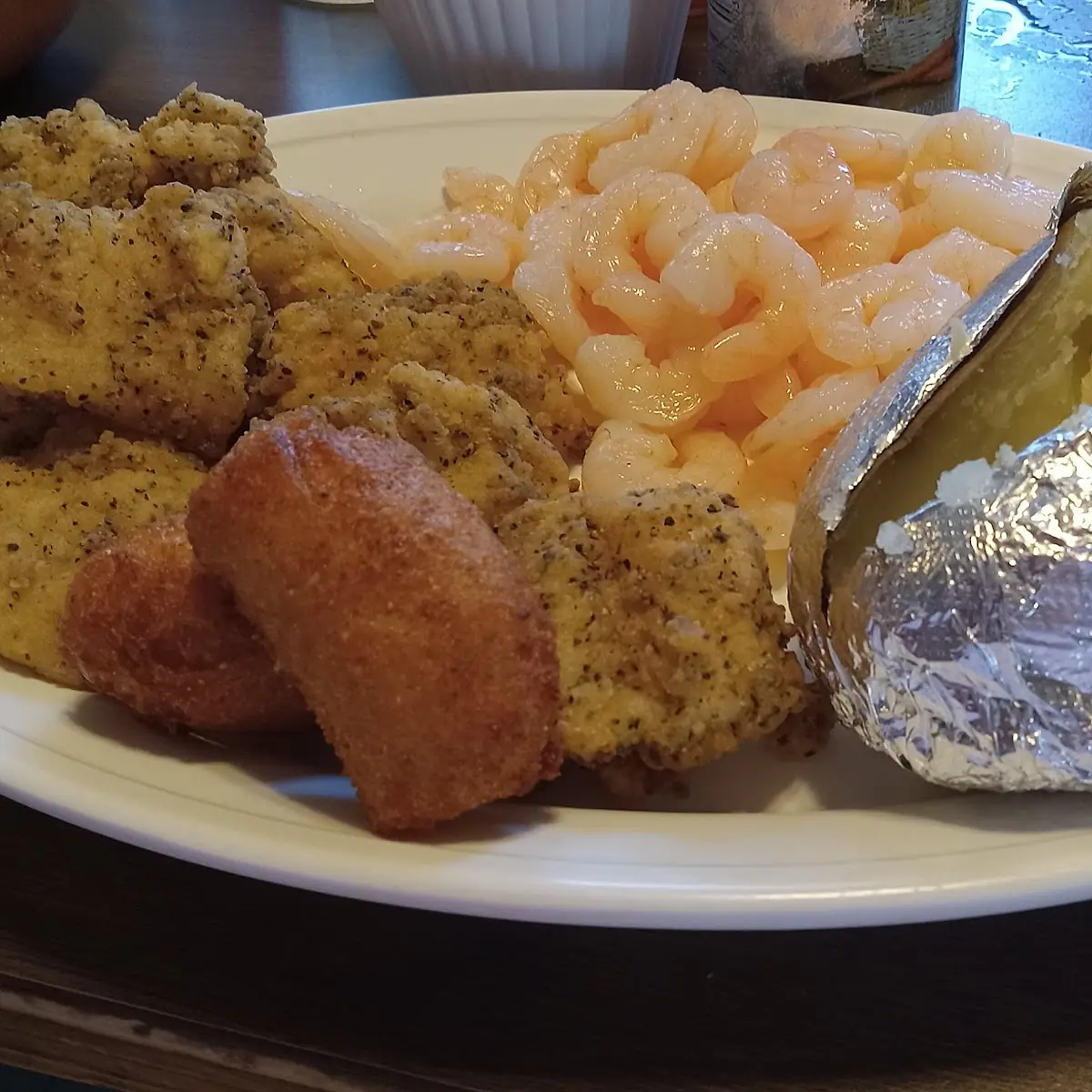 Catfish Nuggets and Cold Boiled Shrimp