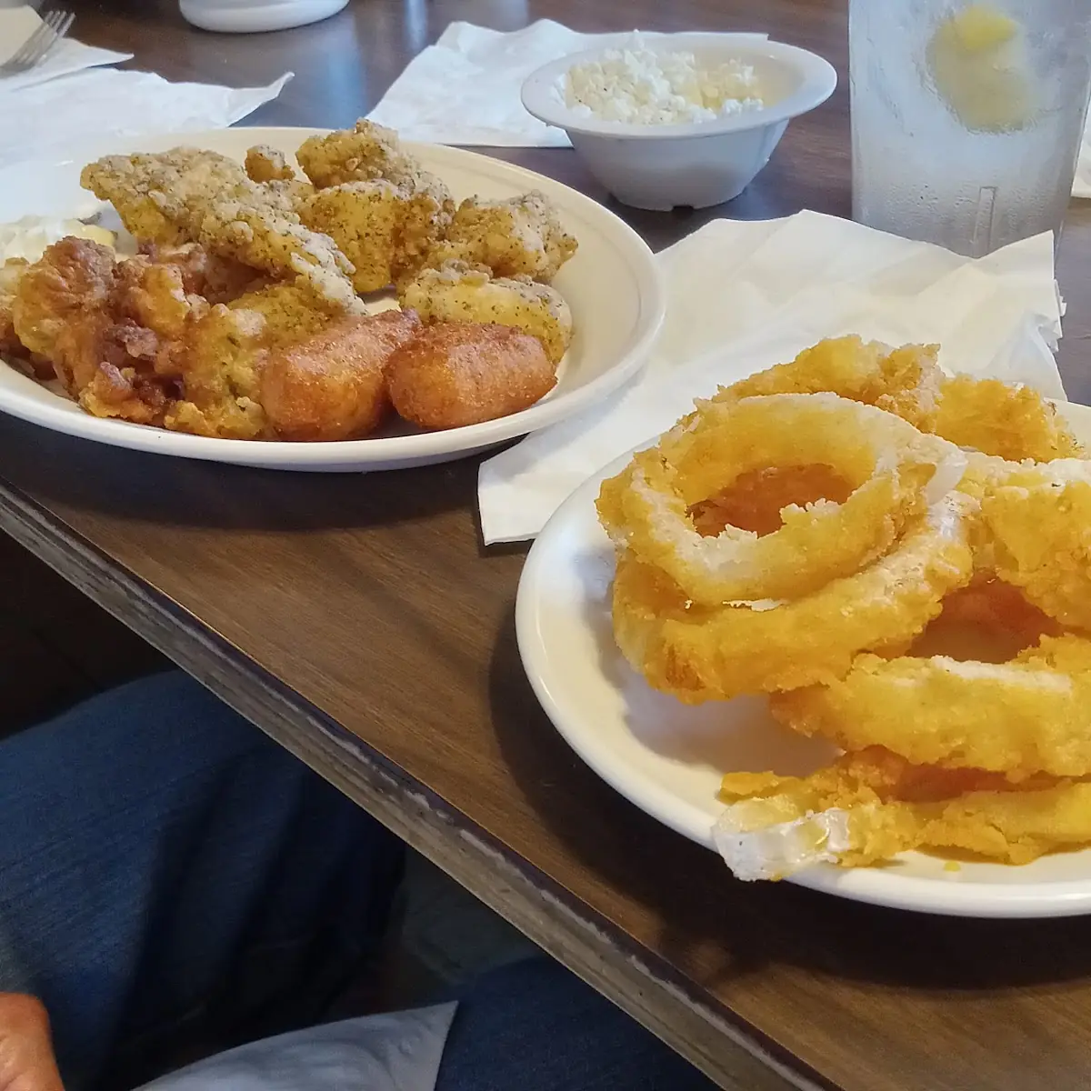 Catfish Nuggets and Onion Rings
