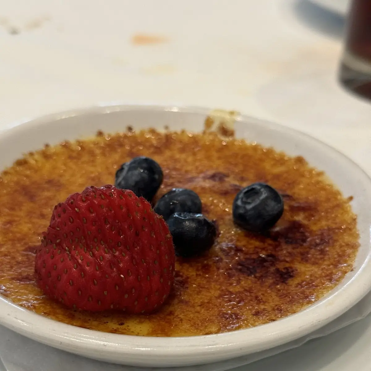 Crème Brûlée with Fresh Berries