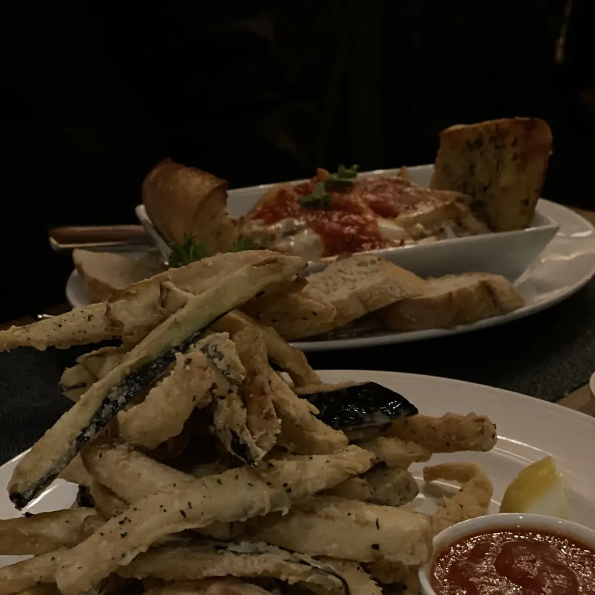 Crispy Fried Eggplant with Marinara