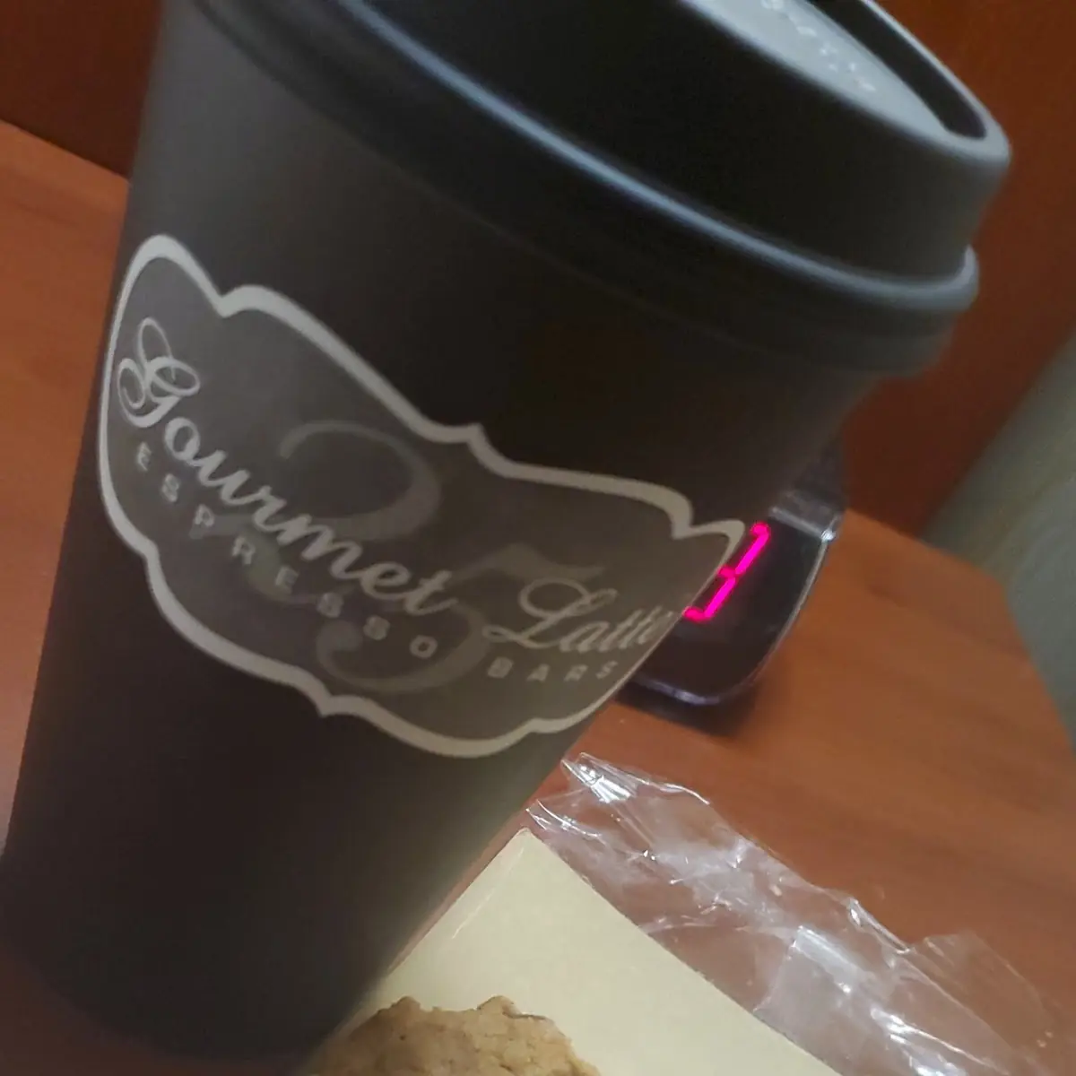 Dark Mocha Latte and Chocolate Chip Cookie
