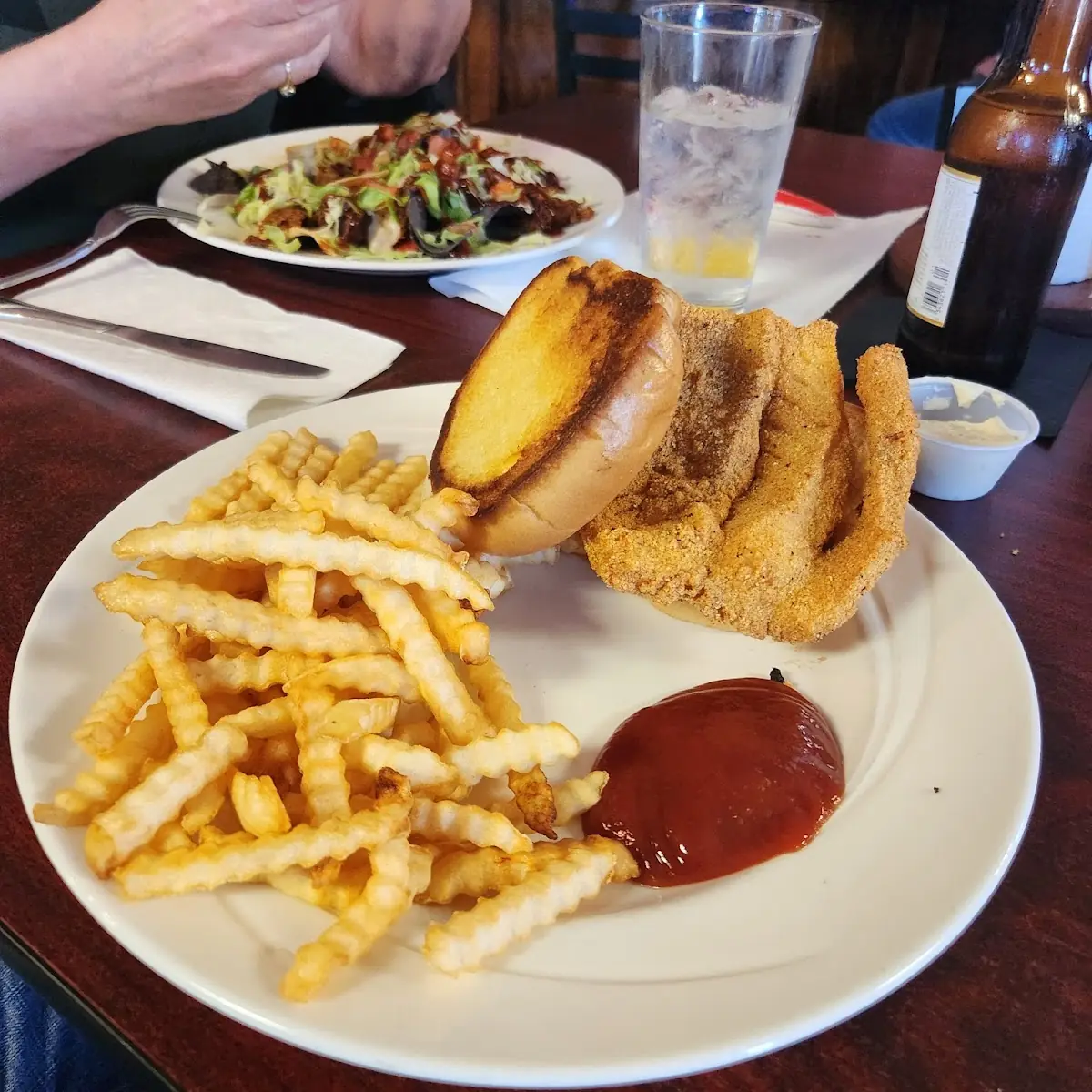 Cod Sandwich and Fries