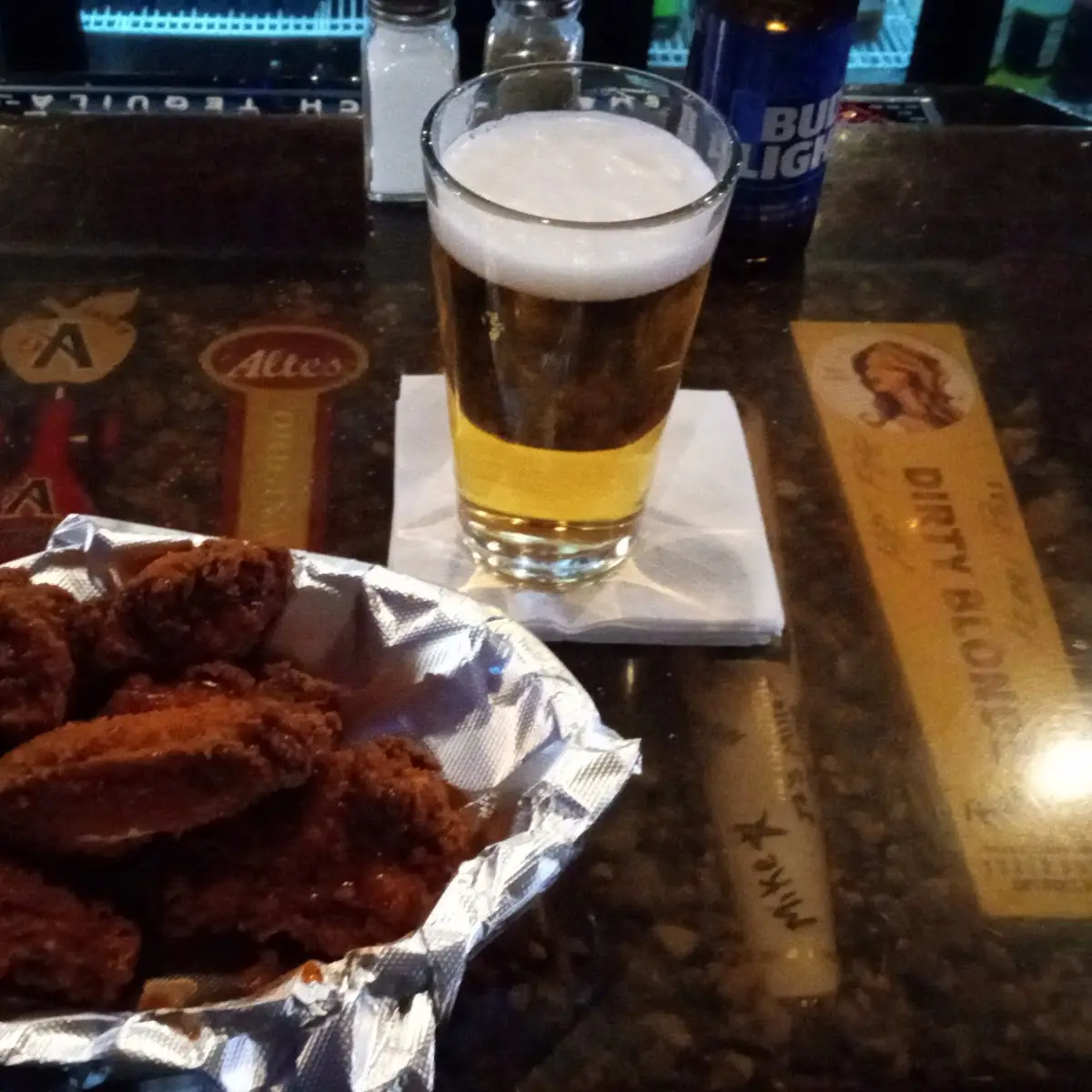 Hot Wings and Bud Light