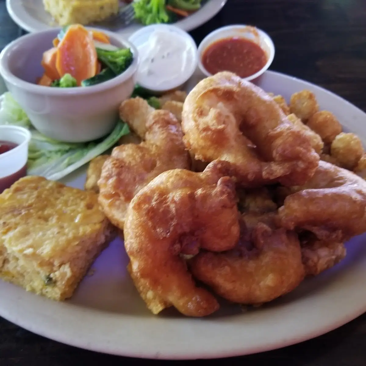 Beer Battered Shrimp and Tots