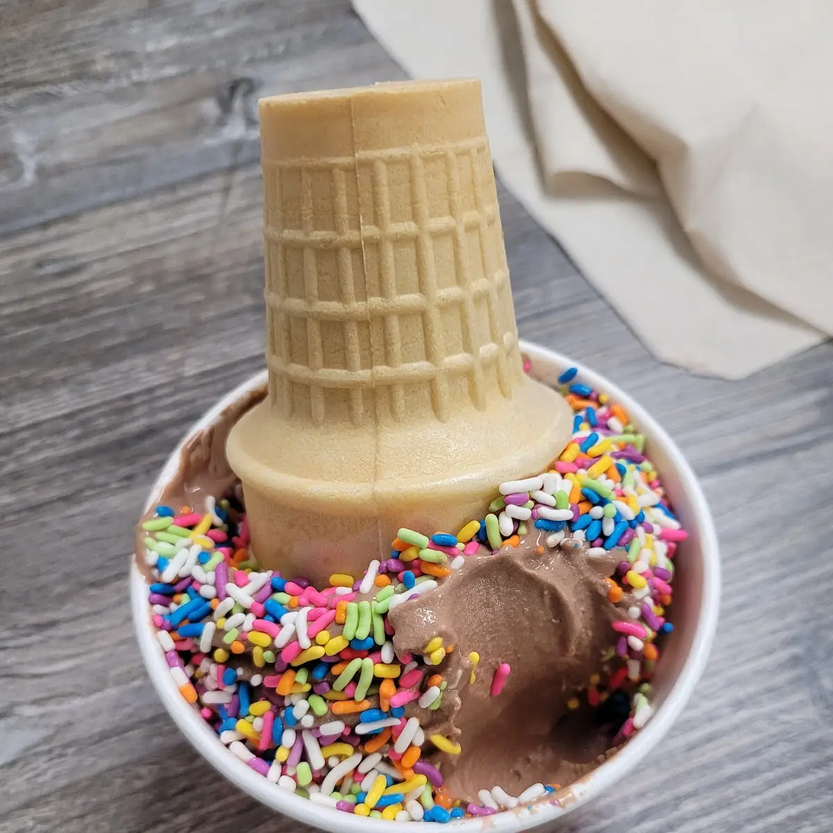 Chocolate Ice Cream Cone
