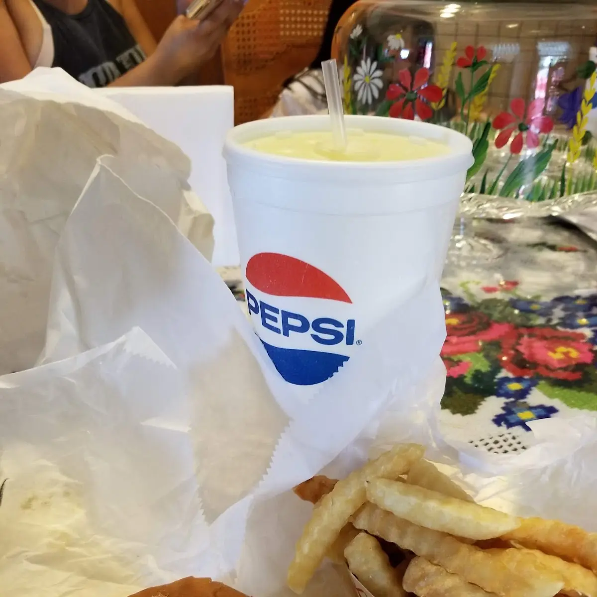 Mountain Dew Cajun Burger and Fries