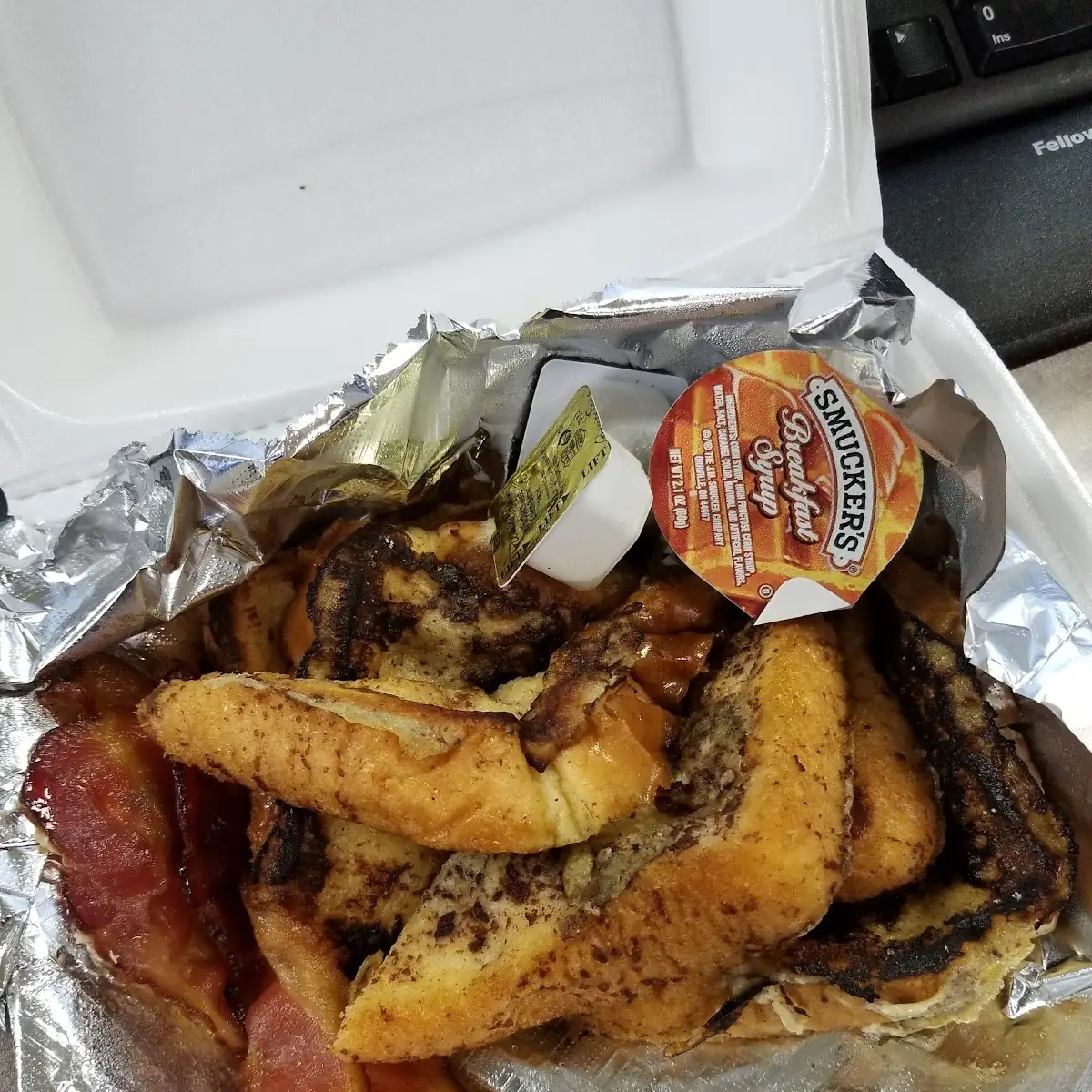 French Toast with Bacon Strips