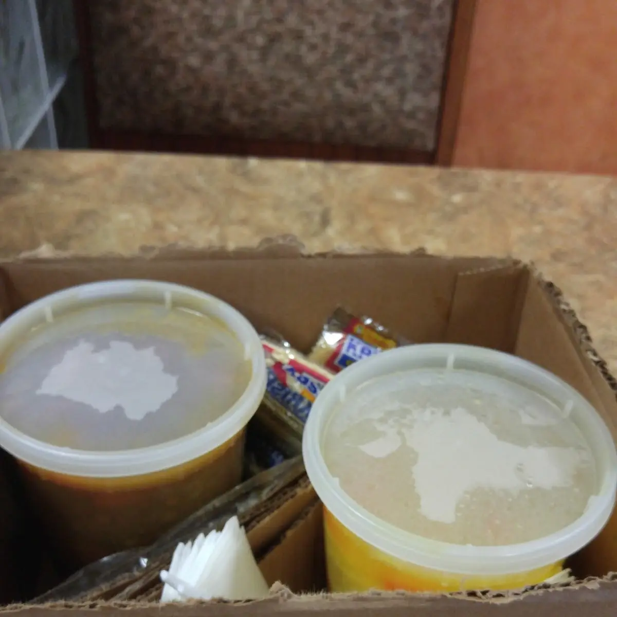 Chicken Noodle Soup in to-Go Packaging