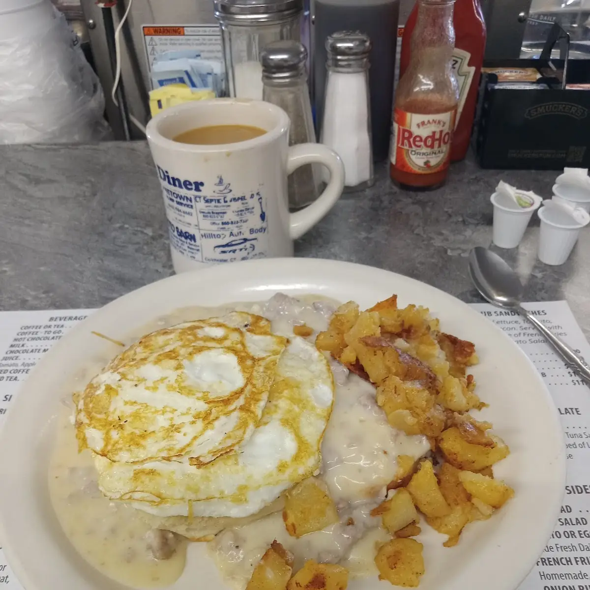 2 Plain Pancakes & 2 Eggs