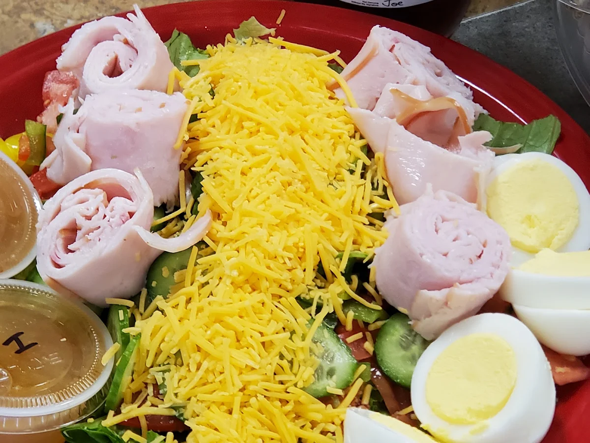 Garden Salad with Turkey Eggs and Cheese