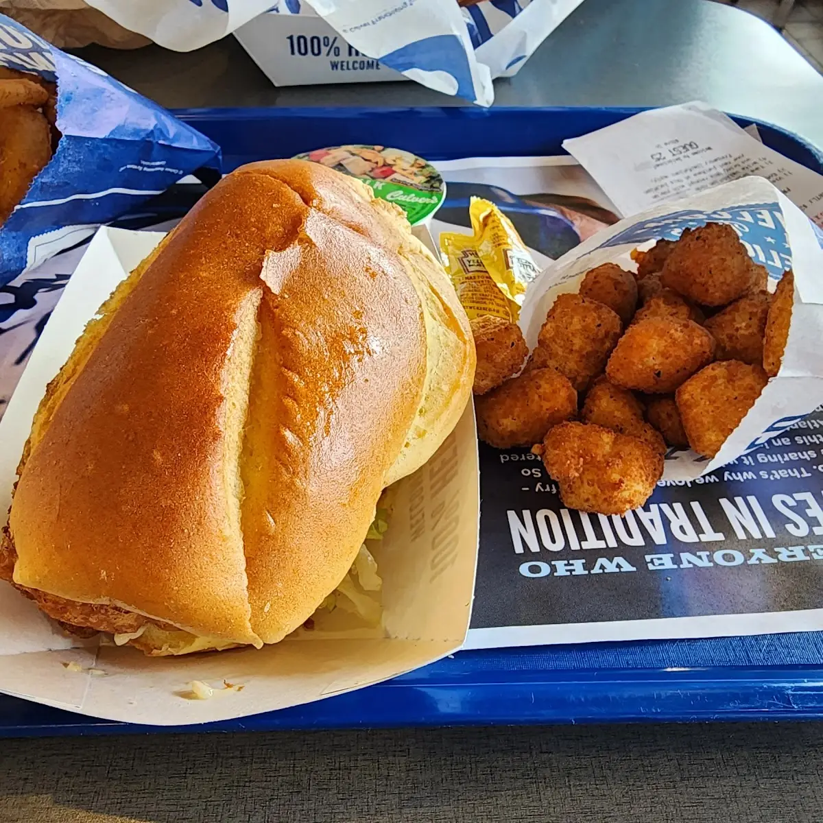 Fish Sandwich and Cheese Curds