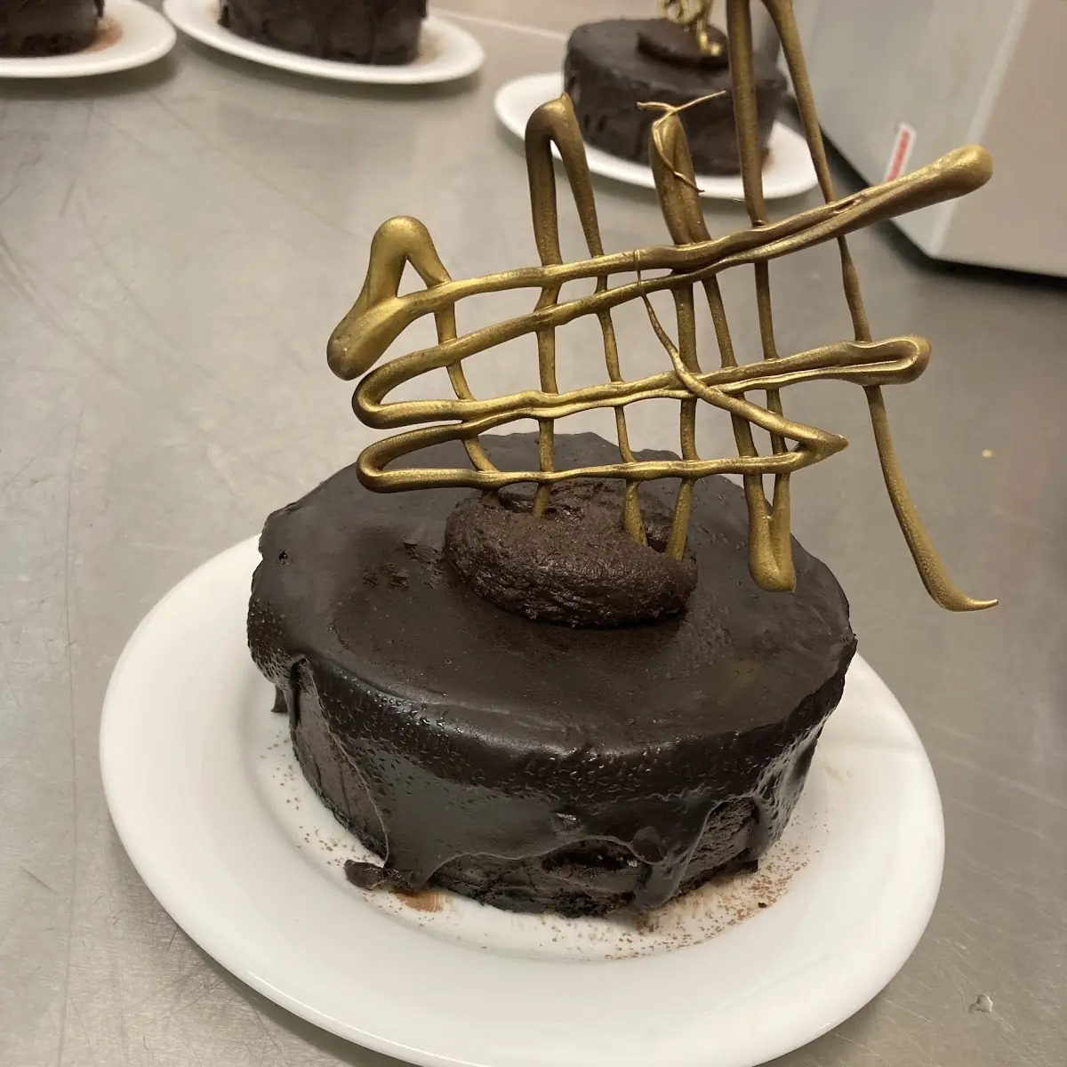 Dark Chocolate Cheesecake with a Ganache