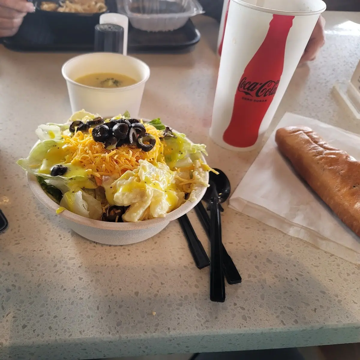 Broccoli Chicken Soup and Salad Bar