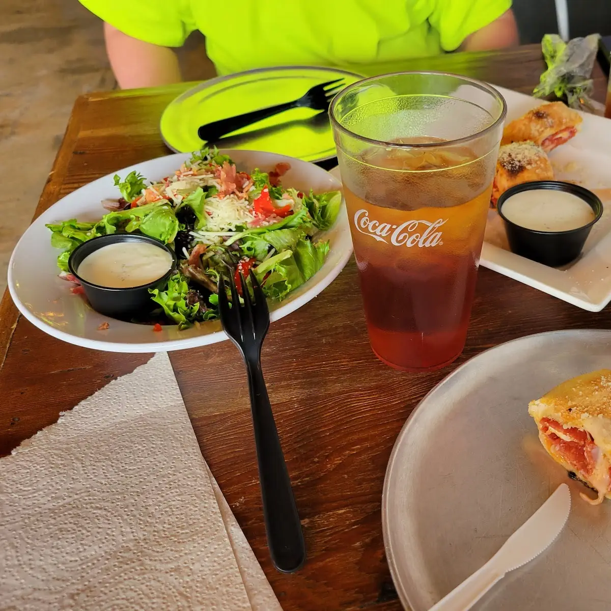 Pepperoni Roll and Side Salad