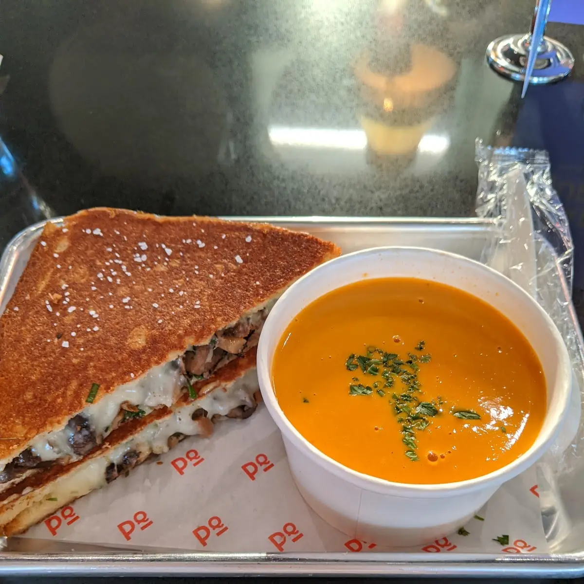 Cheese Sandwich and Tomato Soup