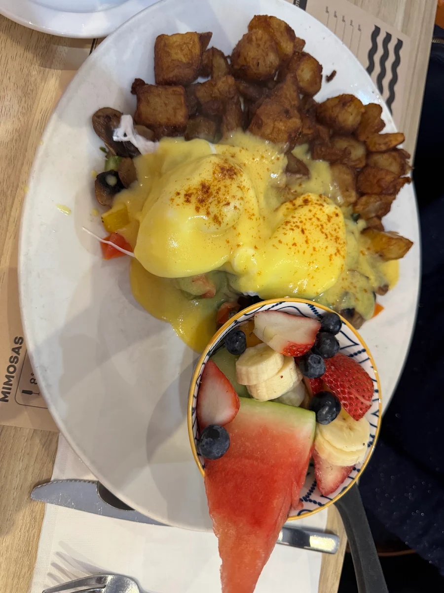Oeufs Bénédictines Philly Steak, Le wake n bacon
