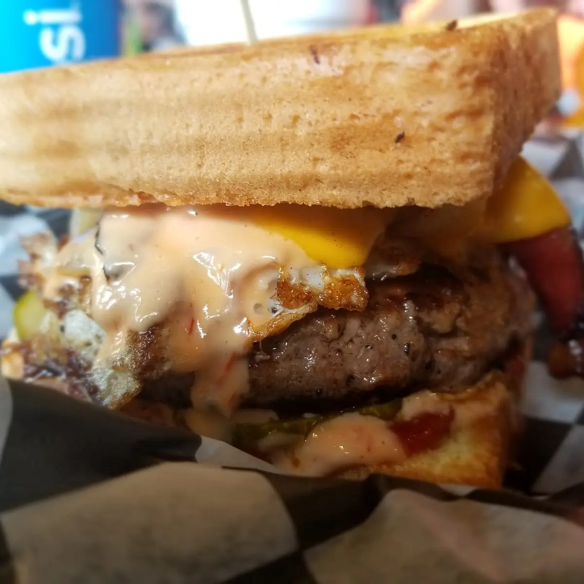 Burger with Egg on Texas Toast and Cheese