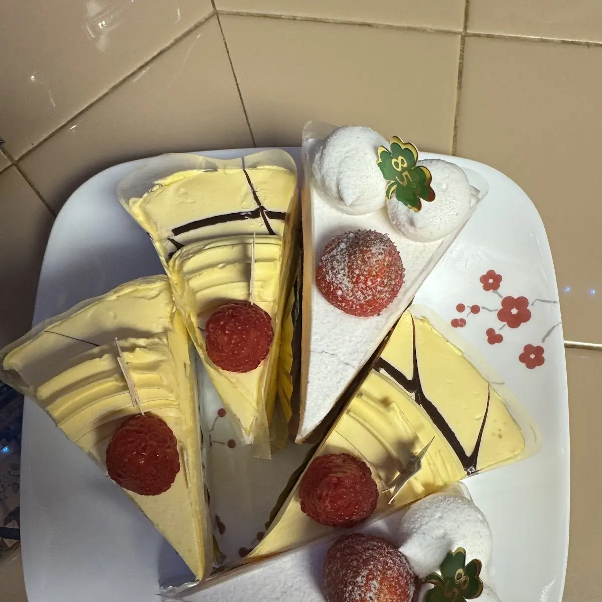 Mango Crème Brûlée Cake Slice