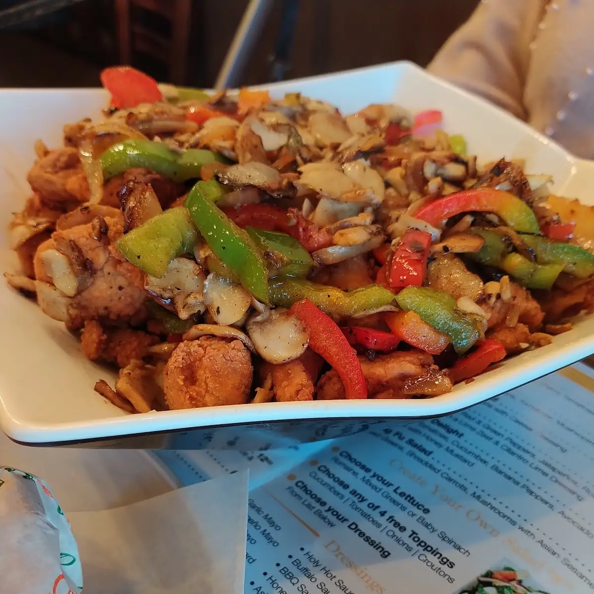Rice Bowl with Popcorn Chicken