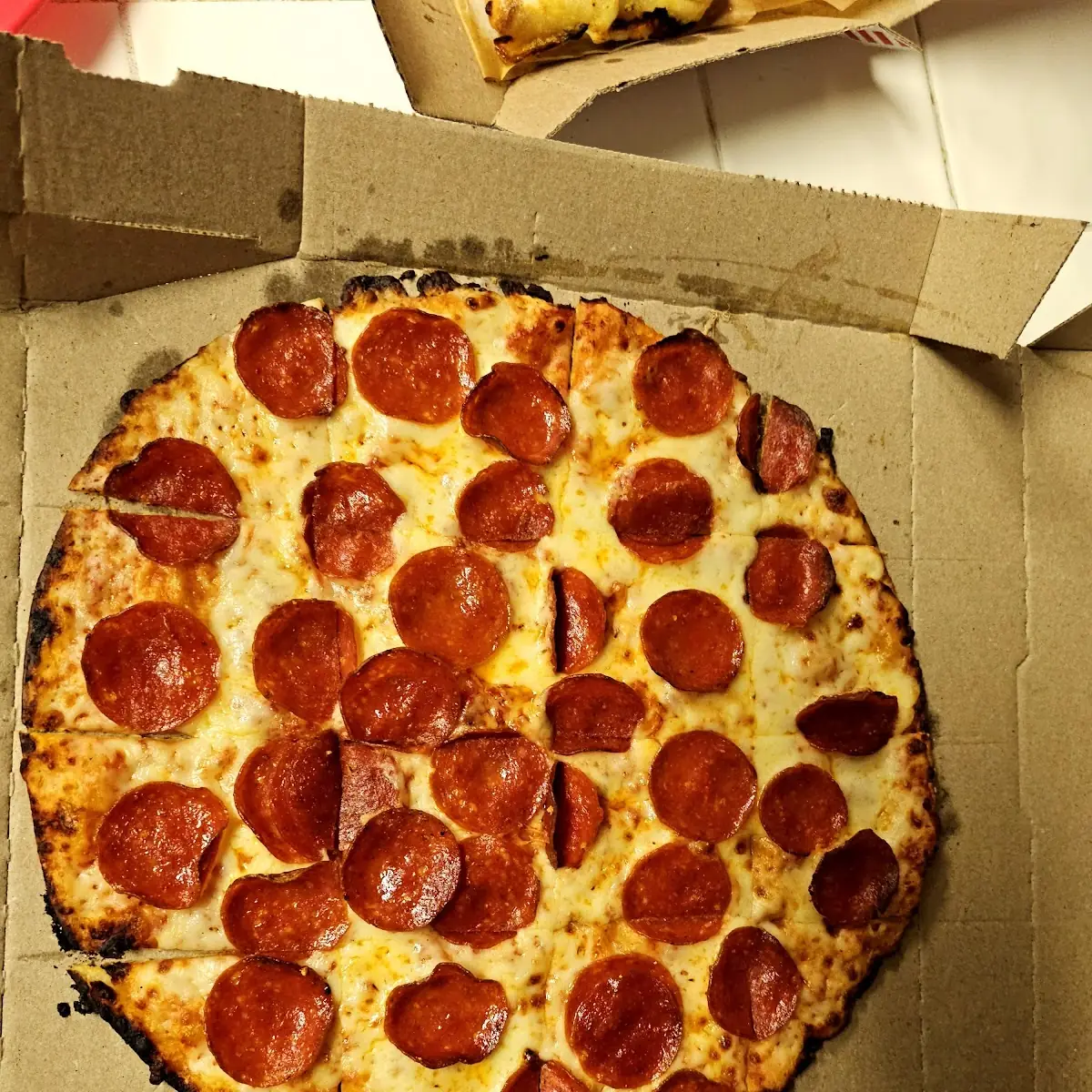 Thin Crust Pepperoni Square Cut