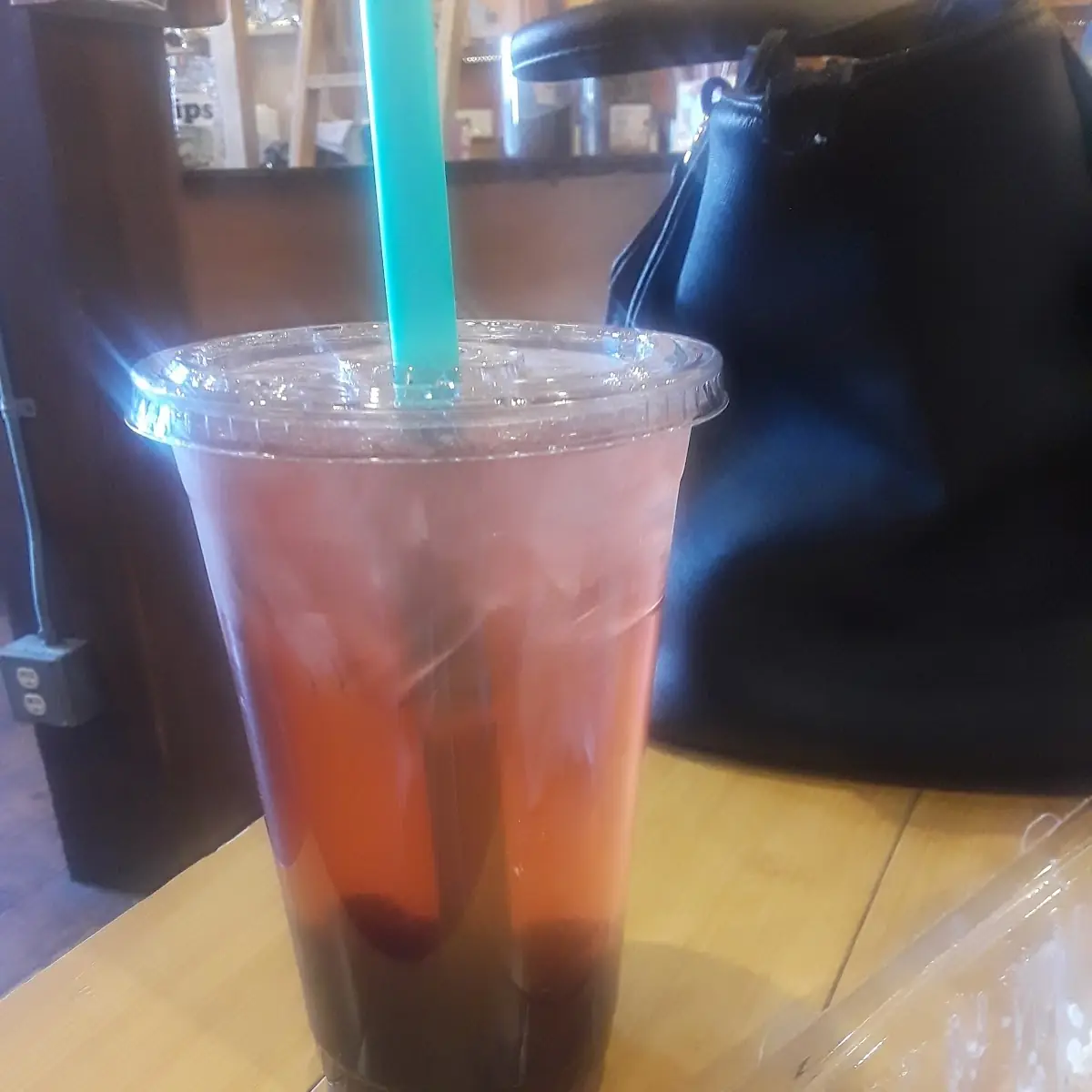 Blood Orange Iced Tea with Boba