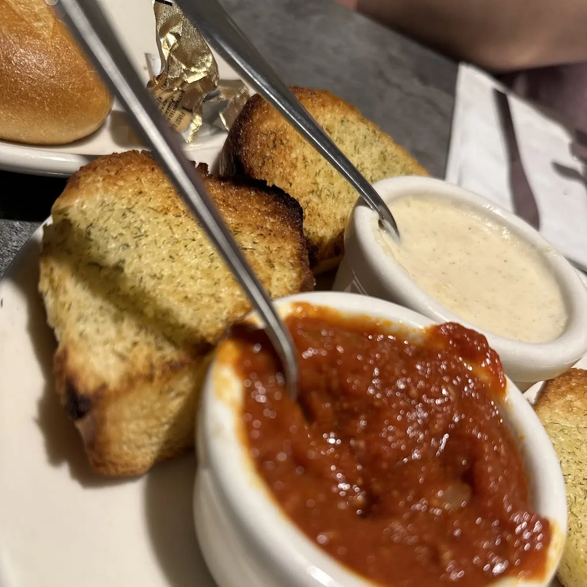 Classic Casa Mia Garlic Bread with Two Dipping Sauces
