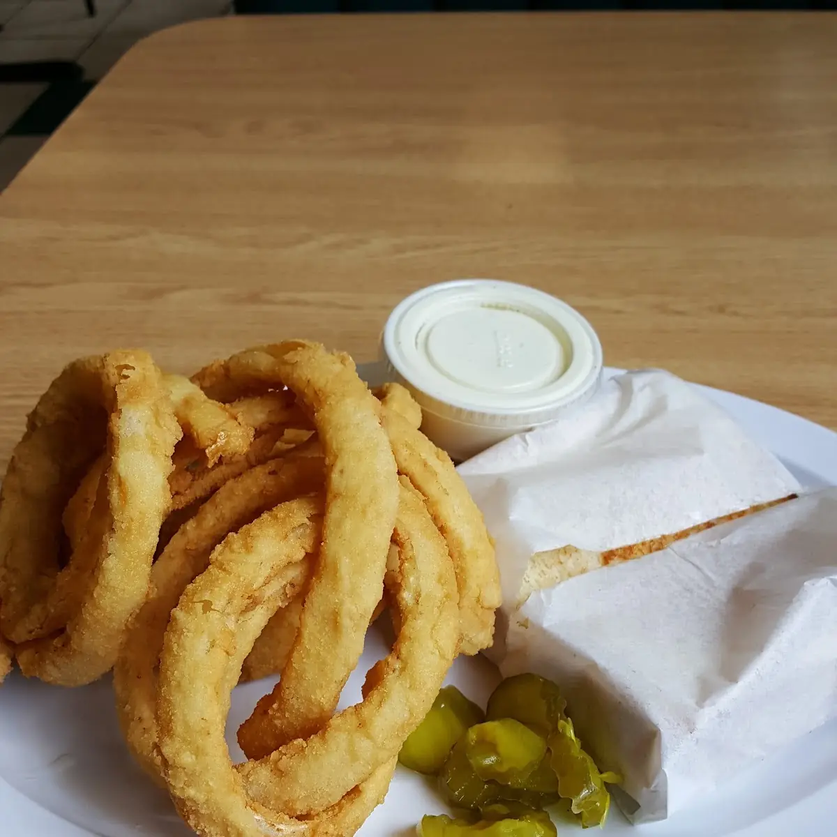 Grilled Cheese & Onion Rings