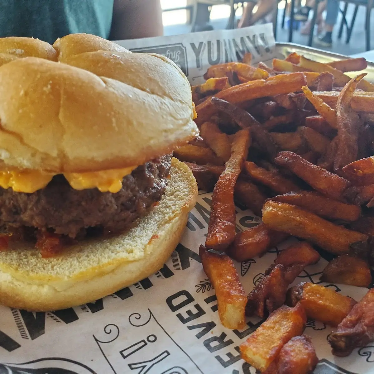 Pimento Burger with Bacon Jam