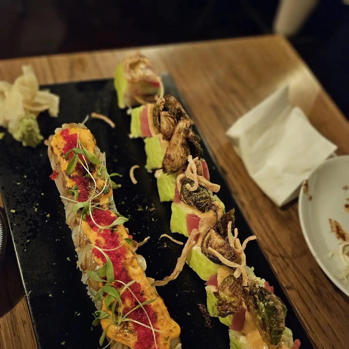 Assorted Sushi Rolls on Board