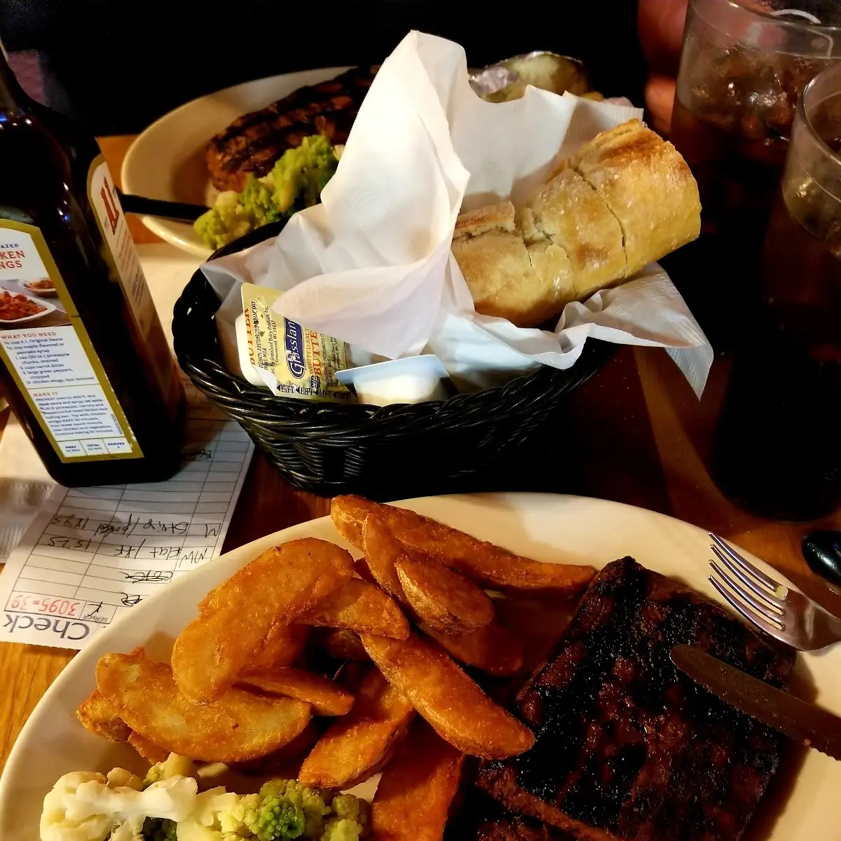 Flat Iron Steak with Potato Wedges