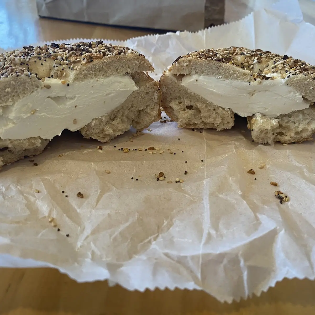 Everything Bagel with Cream Cheese