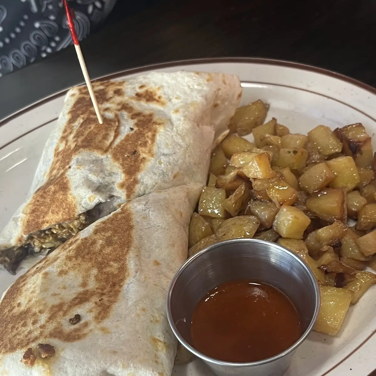 Breakfast Burrito and Potato Hash