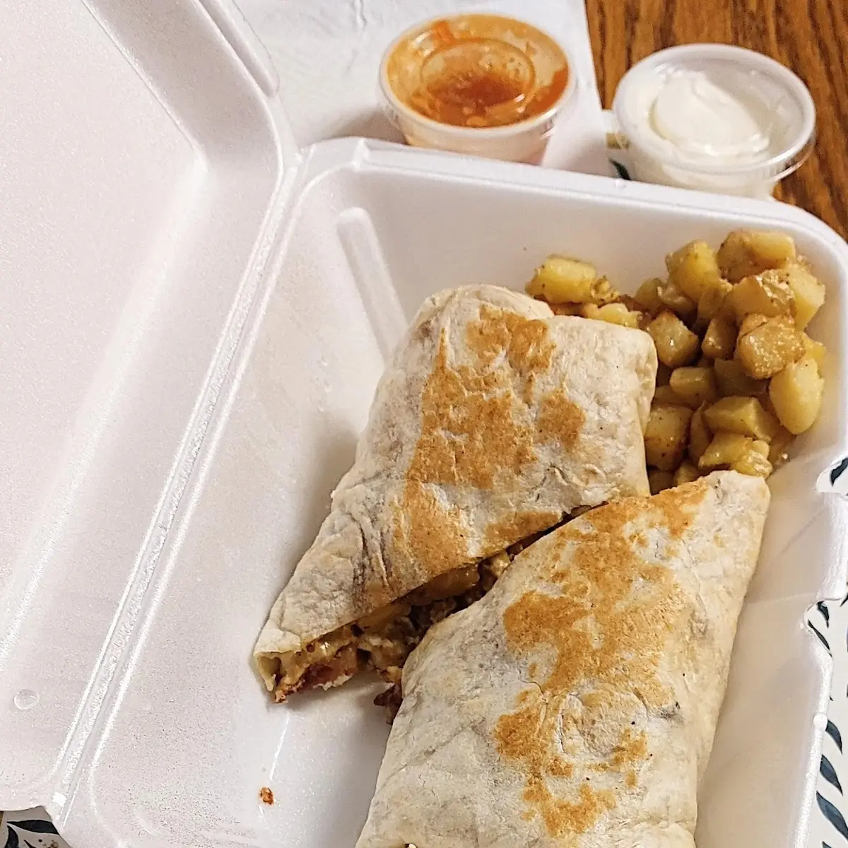 California Am Burrito & Ham Cheese Empanada