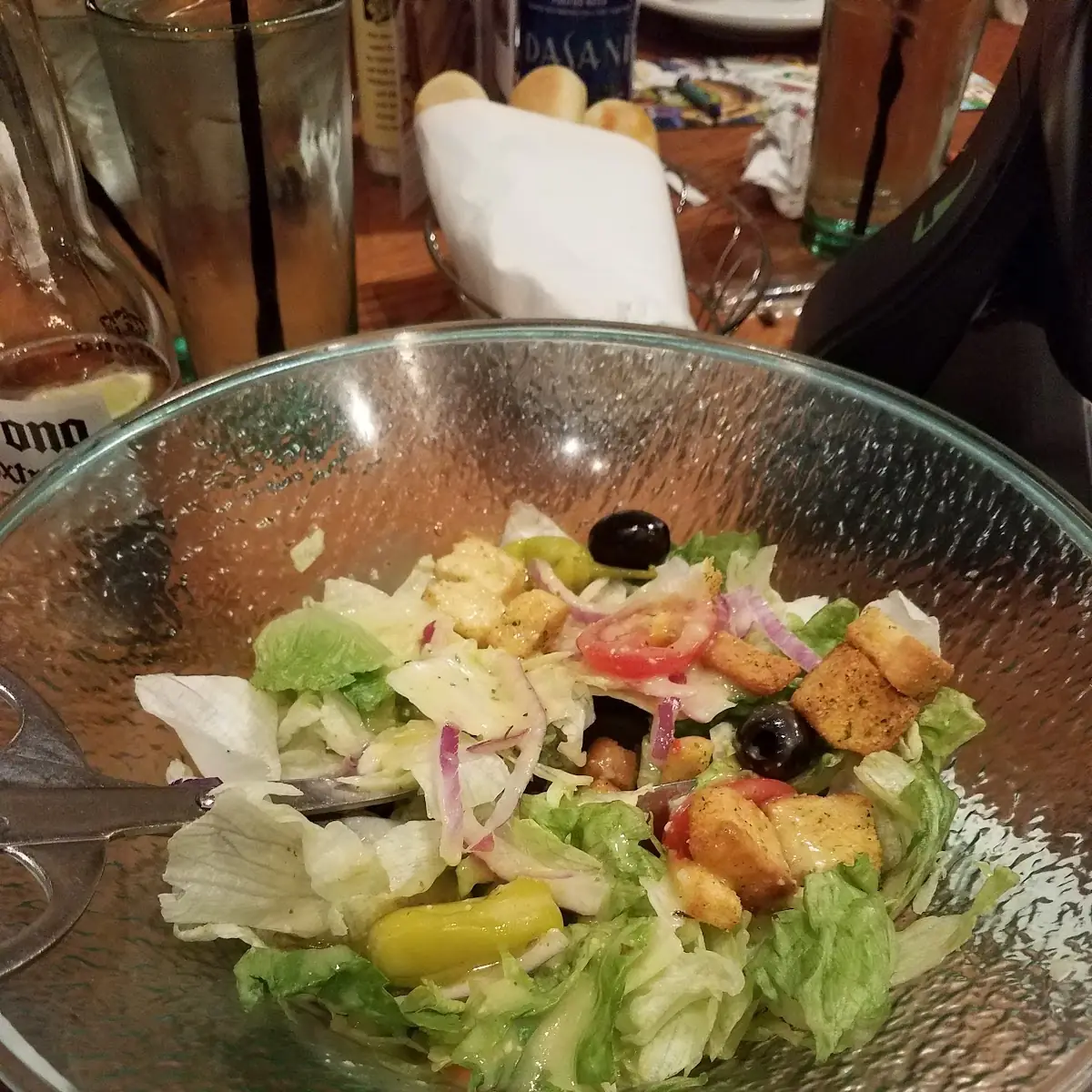 Garden Salad with Croutons and Cheese