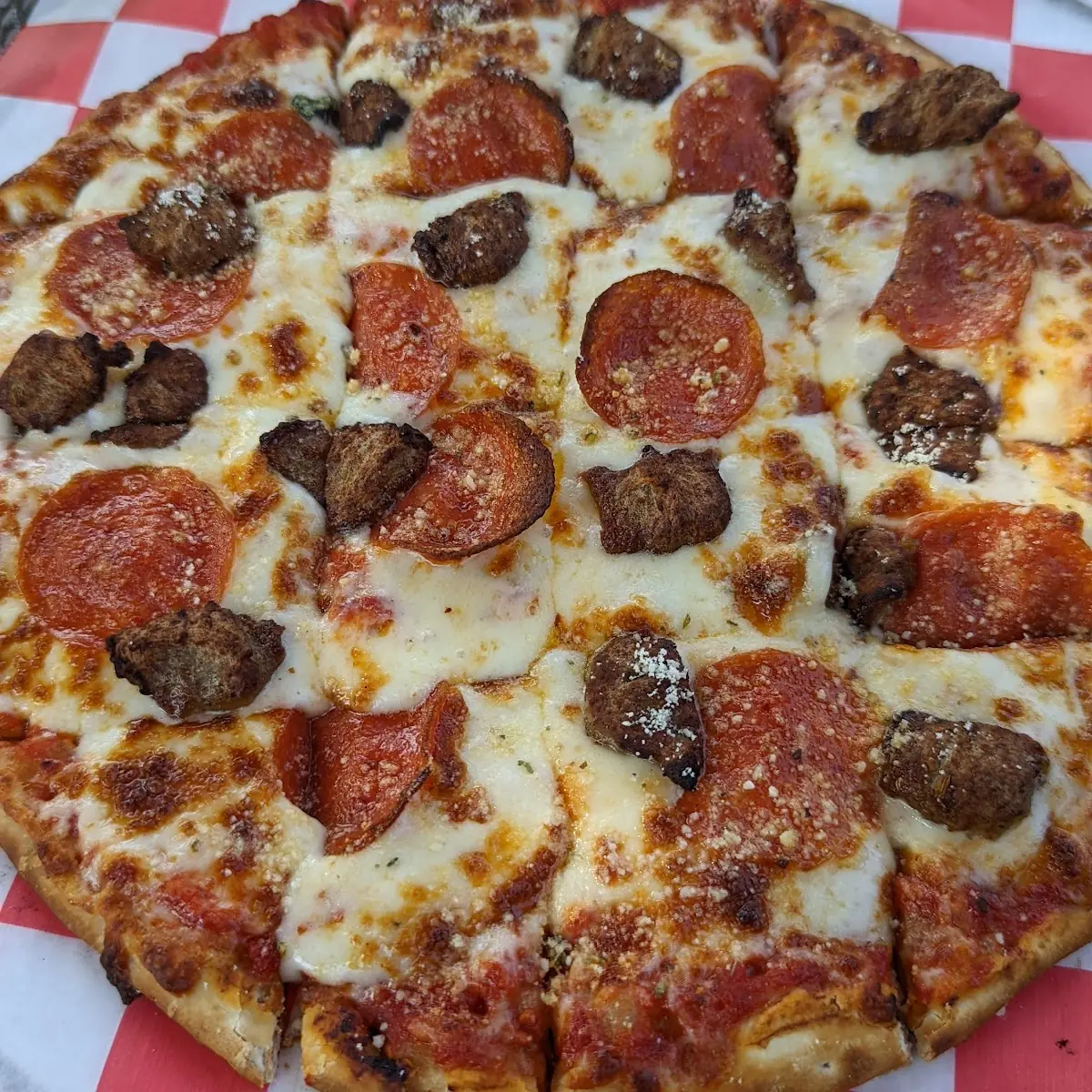 Pepperoni and Sausage Pizza