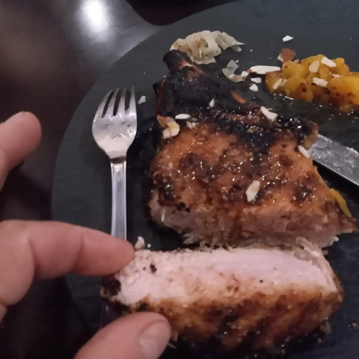 Pork Chops with Peach Sauce