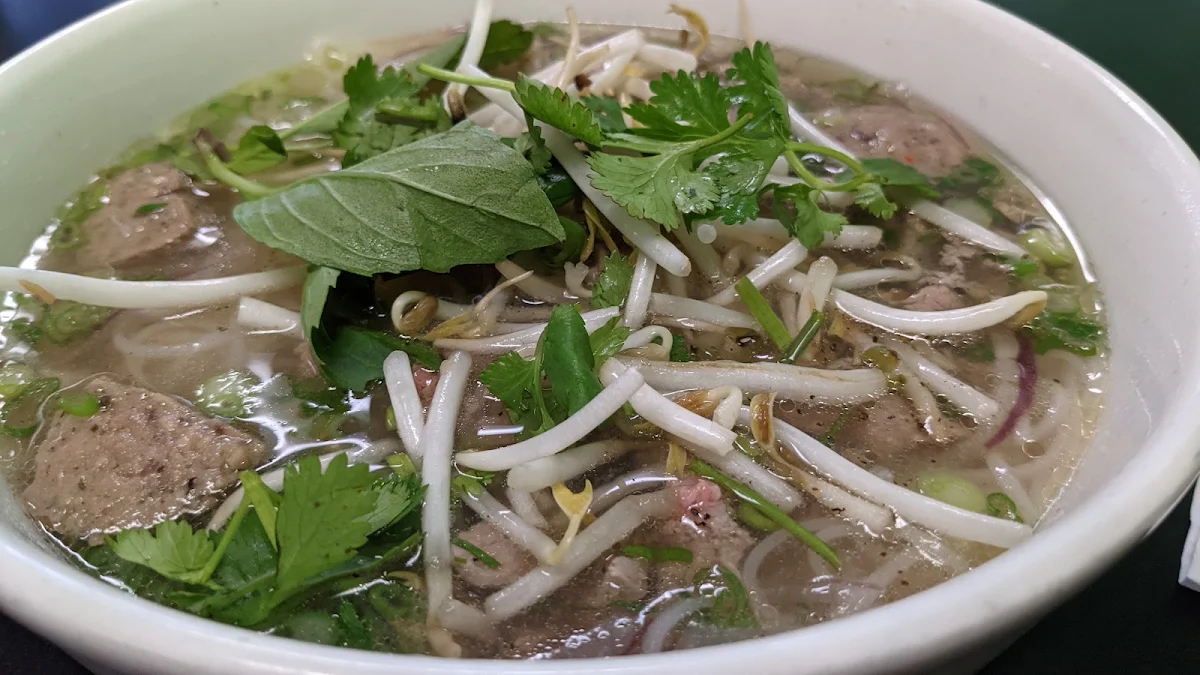 Beef Pho with Egg Rolls