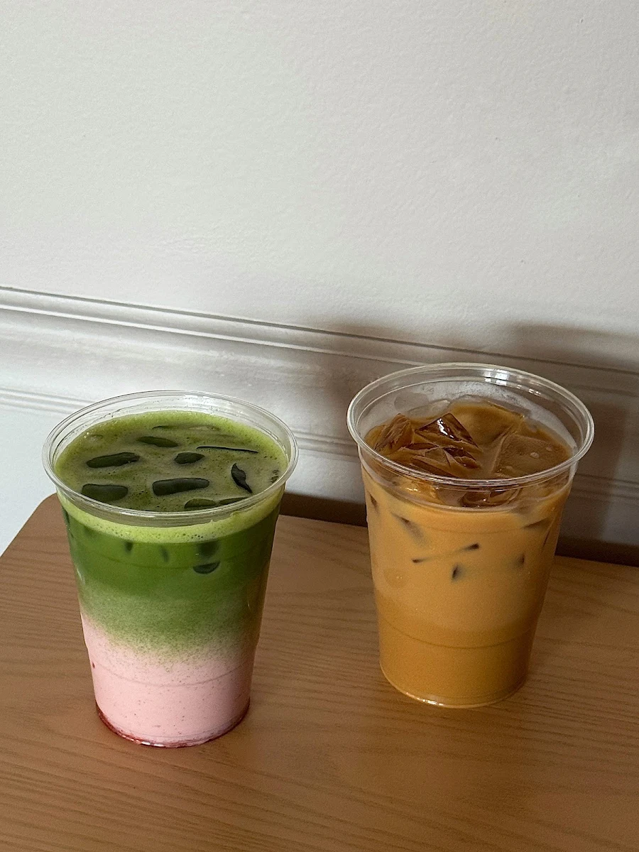 Iced Matcha Latte Beverages