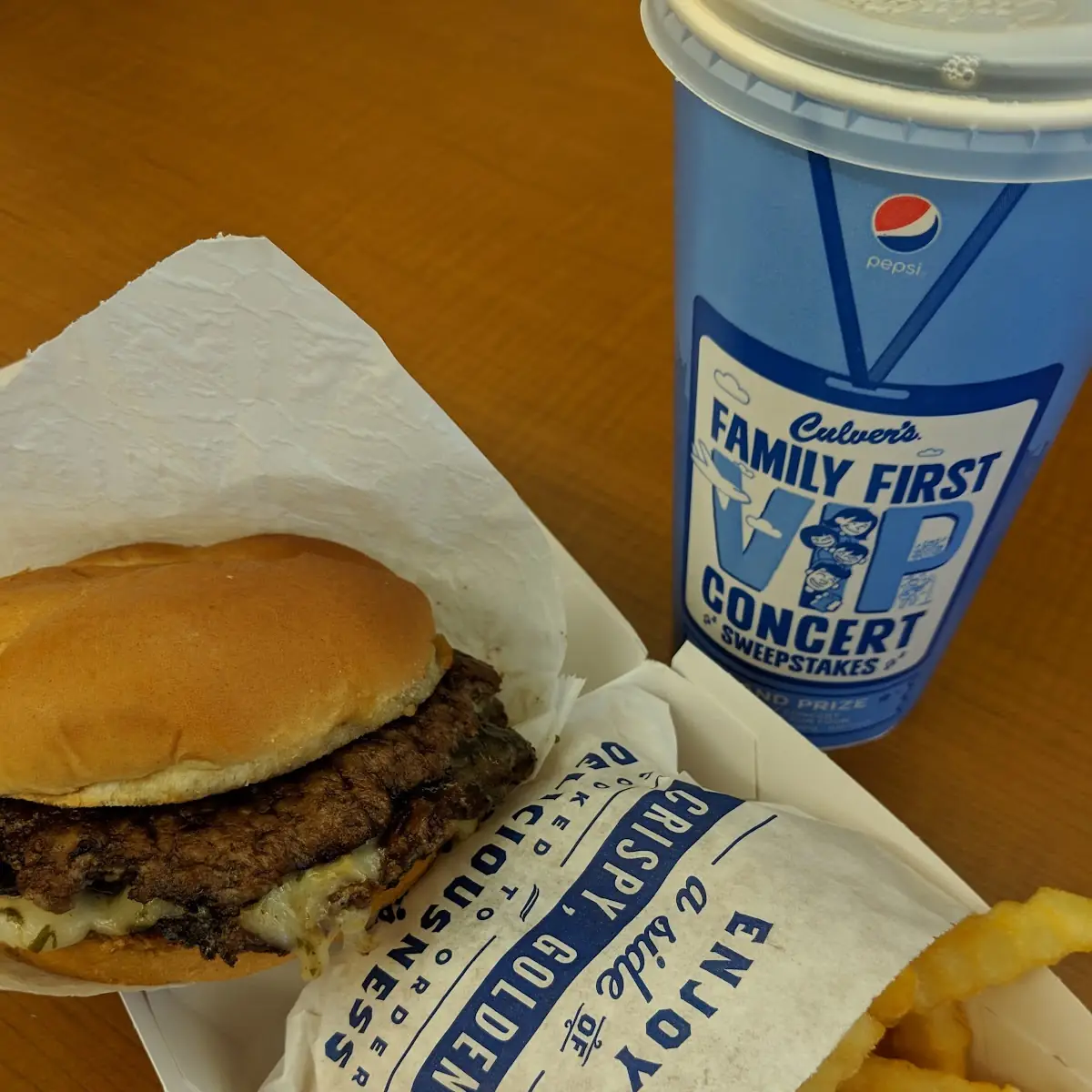 Mushroom Swiss Burger Combo