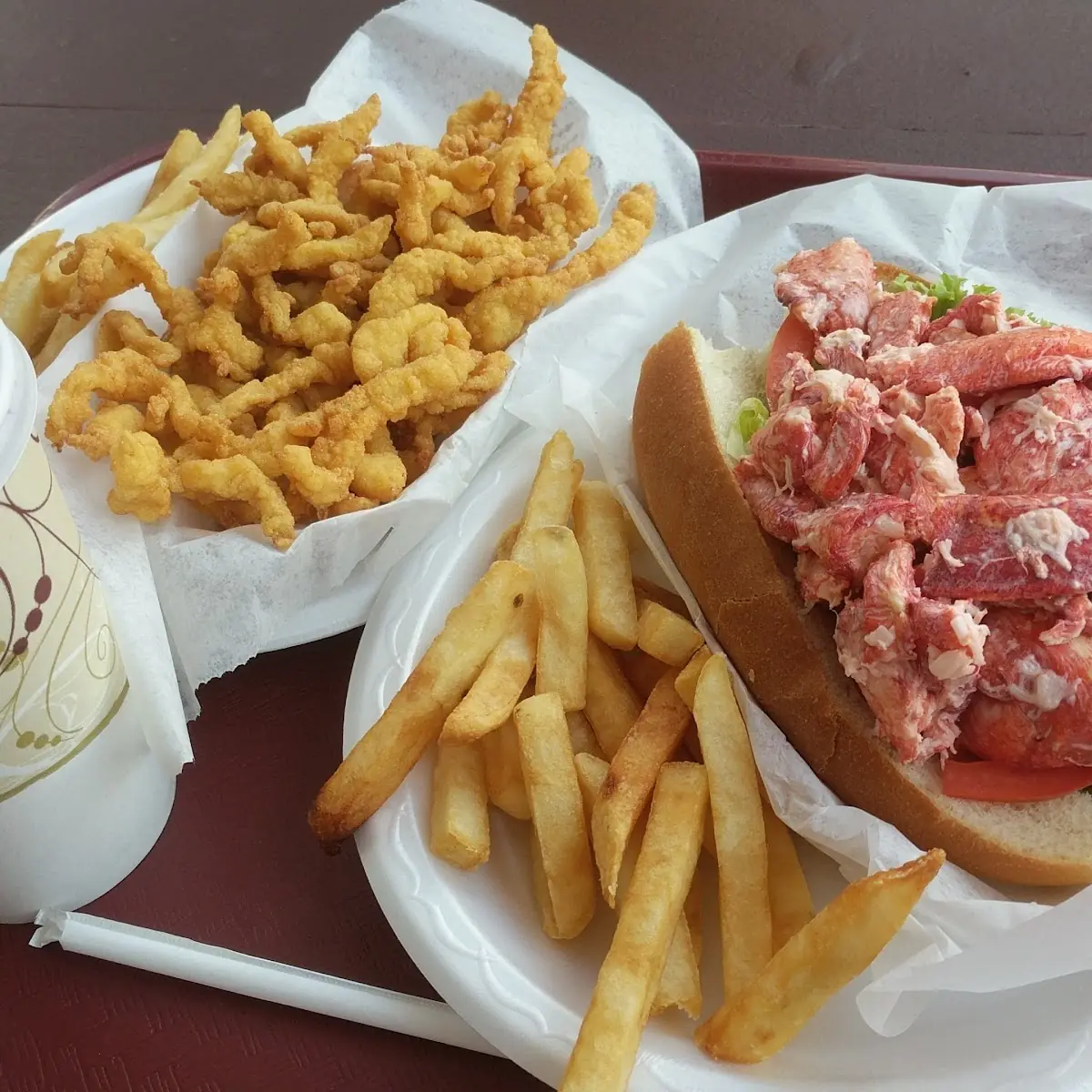 Fried Clam Roll and Lobster Roll